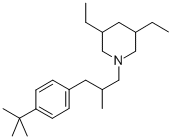 CAS 登录号：73403-08-4， 1-[3-(4-叔丁基苯基)-2-甲基丙基]-3,5-二乙基哌啶