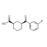 CAS 登录号：735269-80-4， (1R,3S)-3-(3-氟苯甲酰)环己烷羧酸