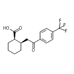 CAS 登录号：735274-64-3， (1R,2R)-2-{2-氧代-2-[4-(三氟甲基)苯基]乙基}环己烷羧酸
