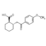 CAS 登录号：735274-77-8， (1R,2S)-2-[2-(4-甲氧基苯基)-2-氧代乙基]环己烷羧酸