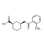 CAS 登录号：735275-05-5， (1R,3S)-3-[2-(2-甲基苯基)-2-氧代乙基]环己烷羧酸