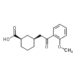 CAS 登录号：735275-08-8， (1R,3S)-3-[2-(2-甲氧基苯基)-2-氧代乙基]环己烷羧酸