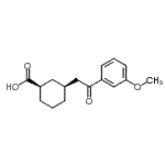 CAS 登录号：735275-09-9， (1R,3S)-3-[2-(3-甲氧基苯基)-2-氧代乙基]环己烷羧酸