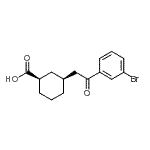 CAS 登录号：735275-14-6， (1R,3S)-3-[2-(3-溴苯基)-2-氧代乙基]环己烷羧酸