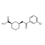 CAS 登录号：735275-16-8， (1R,3S)-3-[2-(3-氯苯基)-2-氧代乙基]环己烷羧酸