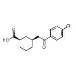 CAS 登录号：735275-17-9， (1R,3S)-3-[2-(4-氯苯基)-2-氧代乙基]环己烷羧酸