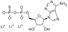 CAS 登录号:73536-95-5, 腺苷 5'-O-(2-硫代二磷酸酯)三锂盐
