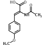 CAS 登录号：73549-09-4， (2Z)-2-乙酰氨基-3-(4-甲氧基苯基)丙烯酸