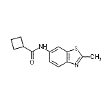 CAS 登录号：736149-86-3， N-(2-甲基-1,3-苯并噻唑-6-基)环丁烷甲酰胺