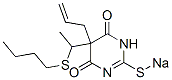 CAS 登录号：73680-97-4， 5-(1-丁硫基乙基)-6-氧代-5-丙-2-烯基-2-巯基嘧啶-4-醇钠