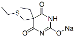 CAS 登录号:73688-58-1, 5-乙基-5-(乙基巯基甲基)嘧啶-3H-2,4,6-三酮钠