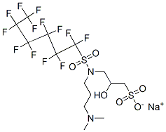 CAS 登录号：73772-32-4， 钠3-(3-二甲基氨基丙基-(1,1,2,2,3,3,4,4,5,5,6,6,6-十三氟己基磺酰基)氨基)-2-羟基丙烷-1-磺酸盐