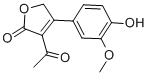 CAS 登录号:73839-65-3, 3-乙酰基-4-(4-羟基-3-甲氧基苯基)-5H-呋喃-2-酮
