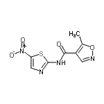 CAS 登录号：738531-66-3， 5-甲基-N-(5-硝基-1,3-噻唑-2-基)-1,2-恶唑-4-甲酰胺