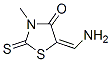 CAS 登录号：73855-56-8， (5E)-5-(氨基亚甲基)-3-甲基-2-巯基-1,3-噻唑烷-4-酮