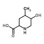 CAS 登录号：739348-61-9， 5-羟基-4-甲基-2-哌啶羧酸