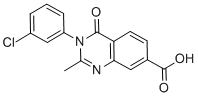 CAS 登录号:74101-52-3, 3-(3-氯苯基)-2-甲基-4-氧代喹唑啉-7-羧酸