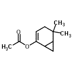 CAS 登录号：741271-28-3， 5,5-二甲基双环[4.1.0]庚-2-烯-2-基乙酸酯