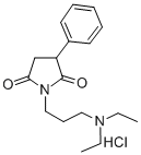 CAS 登录号:74247-11-3, 1-(3-二乙基氨基丙基)-3-苯基吡咯烷-2,5-二酮盐酸盐