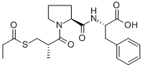 CAS 登录号：74259-02-2， (2S)-2-[[(2S)-1-[(2S)-2-甲基-3-丙酰硫基丙酰]吡咯烷-2-羰基]氨基]-3-苯丙酸
