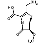 CAS 登录号：742651-14-5， (5S,6S)-3-乙基-6-甲氧基-7-氧代-4-硫杂-1-氮杂双环[3.2.0]庚-2-烯-2-羧酸