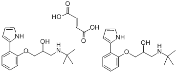 CAS 登录号:74303-06-3, 1-((1,1-二甲基乙基)氨基)-3-(2-(1H-吡咯-2-基)苯氧基)-2-丙醇(E)-2-丁烯二酸酯(2:1)(盐)