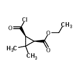 CAS 登录号：74408-49-4， 乙基(1R,3S)-3-(氯甲酰基)-2,2-二甲基环丙烷羧酸酯