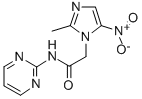 CAS 登录号:74550-89-3, 2-(5-甲基-2-硝基咪唑-1-基)-N-嘧啶-2-基乙酰胺