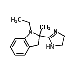 CAS 登录号：745751-07-9， 2-(4,5-二氢-1H-咪唑-2-基)-1-乙基-2-甲基吲哚啉