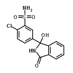 CAS 登录号：74658-80-3， 2-氯-5-(1-羟基-3-氧代-2,3-二氢-1H-异吲哚-1-基)苯磺酰胺