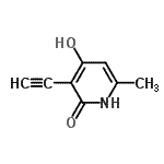 CAS 登录号：74697-15-7， 3-乙炔基-4-羟基-6-甲基-2(1H)-吡啶酮
