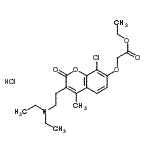 CAS 登录号：74697-28-2， 乙基({8-氯-3-[2-(二乙基氨基)乙基]-4-甲基-2-氧代-2H-苯并吡喃-7-基}氧基)乙酸酯盐酸盐(1:1)