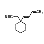 CAS 登录号：748771-58-6， {1-[(1E)-1,3-丁二烯-1-基]环己基}乙腈