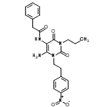 CAS 登录号：748794-96-9， N-{6-氨基-1-[2-(4-硝基苯基)乙基]-2,4-二氧代-3-丙基-1,2,3,4-四氢-5-嘧啶基}-2-苯基乙酰胺