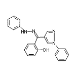 CAS 登录号：74990-94-6， 2-[(Z)-(苯基亚肼基)(1-苯基-1H-吡唑-4-基)甲基]苯酚