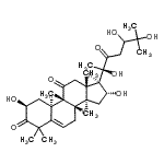 CAS 登录号：751-95-1， (2S,4R,9beta,16alpha)-2,16,20,24,25-五羟基-9,10,14-三甲基-4,9-环-9,10-开环胆甾-5-烯-1,11,22-三酮