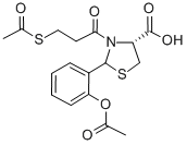 CAS 登录号:75147-56-7, 2-(2-乙酰氧基苯基)-3-(3-乙酰基硫基丙酰)-1,3-噻唑烷-4-羧酸