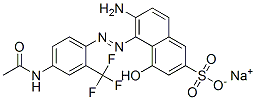 CAS 登录号：75198-93-5， 5-[2-[4-乙酰氨基-2-(三氟甲基)苯基]肼基]-6-亚氨基-4-氧代萘-2-磺酸钠