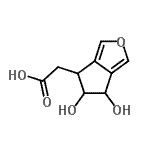 CAS 登录号：752225-57-3， 2-(4,5-二羟基-5,6-二氢-4H-环戊二烯并[c]呋喃-6-基)乙酸