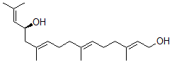 CAS 登录号:75225-31-9, (2E,6E,10E,13S)-3,7,11,15-四甲基十六碳-2,6,10,14-四烯-1,13-二醇