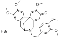 CAS 登录号:75370-46-6, (+/-)-5,6,7,8-四氢-6-(2-(3,4-二甲氧基苯基)乙基)-2,10,11-三甲氧基-3H-7,12B-甲桥二苯并(c,e)氮杂环辛烷-3-酮氢溴酸盐