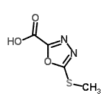 CAS 登录号：754922-97-9， 5-(甲硫基)-1,3,4-恶二唑-2-羧酸