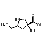 CAS 登录号：754951-06-9， (3R,5S)-3-氨基-5-乙基-3-吡咯烷羧酸