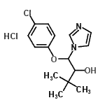 CAS#: 75536-36-6, 1-(4-Chlorophenoxy)-1-(1H-imidazol-1-yl)-3,3-dimethyl-2-butanol hydrochloride (1:1)