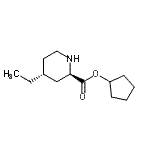 CAS 登录号：755739-14-1， 环戊基(2R,4R)-4-乙基-2-哌啶羧酸酯