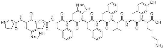 CAS#: 75645-19-1, H-Pro-His-Pro-Phe-His-Phe-Phe-Val-Tyr-Lys-OH