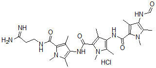 CAS#: 75792-61-9, N-[5-[(3-Amino-3-Iminopropyl)Carbamoyl]-1,2,4-Trimethylpyrrol-3-Yl]-4-[(4-Formamido-1,3,5-Trimethylpyrrole-2-Carbonyl)Amino]-1,3,5-Trimethylpyrrole-2-Carboxamide Hydrochloride