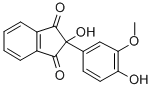 CAS 登录号:75840-16-3, 2-羟基-2-(4-羟基-3-甲氧基苯基)茚-1,3-二酮