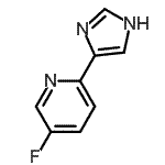 CAS 登录号：758679-59-3， 5-氟-2-(1H-咪唑-4-基)吡啶