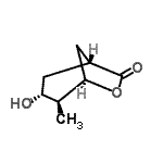 CAS 登录号：758719-53-8， (1R,3R,4S,5R)-3-羟基-4-甲基-6-氧杂双环[3.2.1]辛烷-7-酮